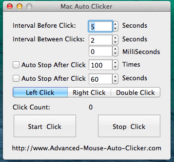 Mac Auto Clicker Main Form